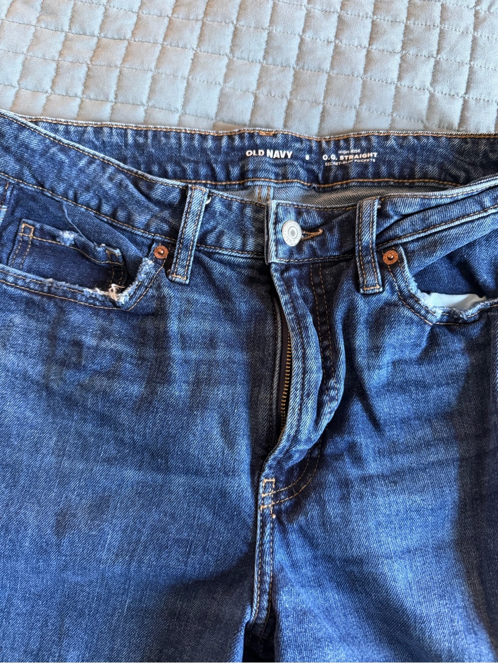 Old Navy Men's Dark Blue Straight Jeans